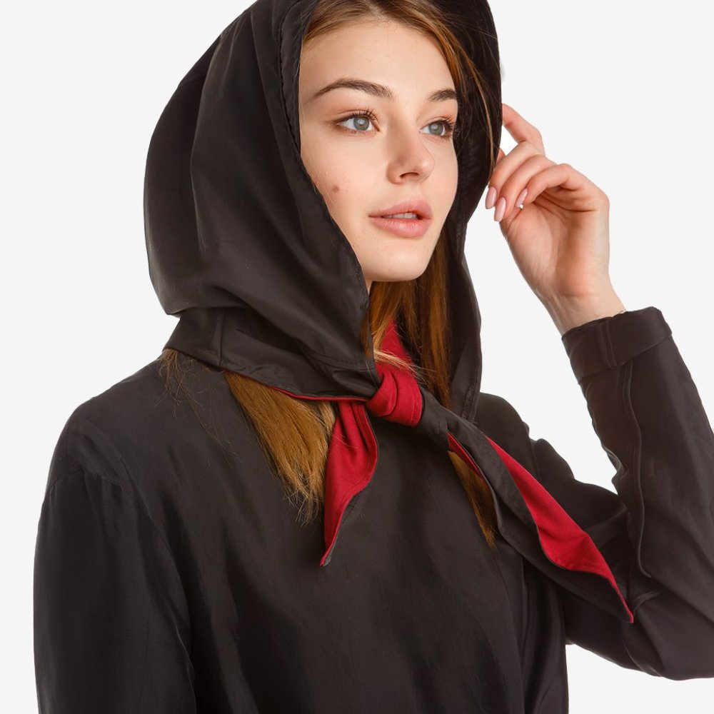 UNU Head Scarf Black Summer Waterproof Hood NWT